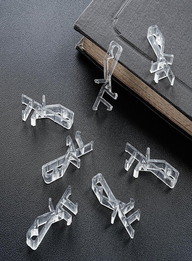 Binxus 30 Pcs Hidden Channel Valance Clips 1-7/8 Inch Clear Plastic Valance Clips for Blinds, Window Blind Clips, Blind Channel Cover Clips for Valance with a Groove in The Back (Clear) - Image 3